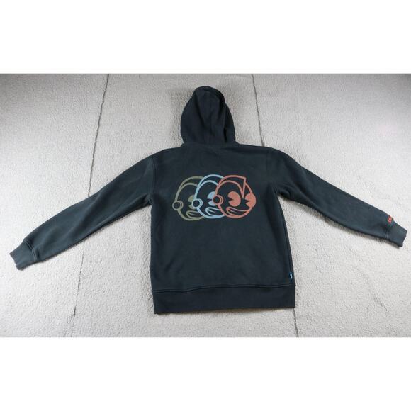 Kid Robot Hoodie Medium Black Triple Back Logo Full Zip - Picture 1 of 7